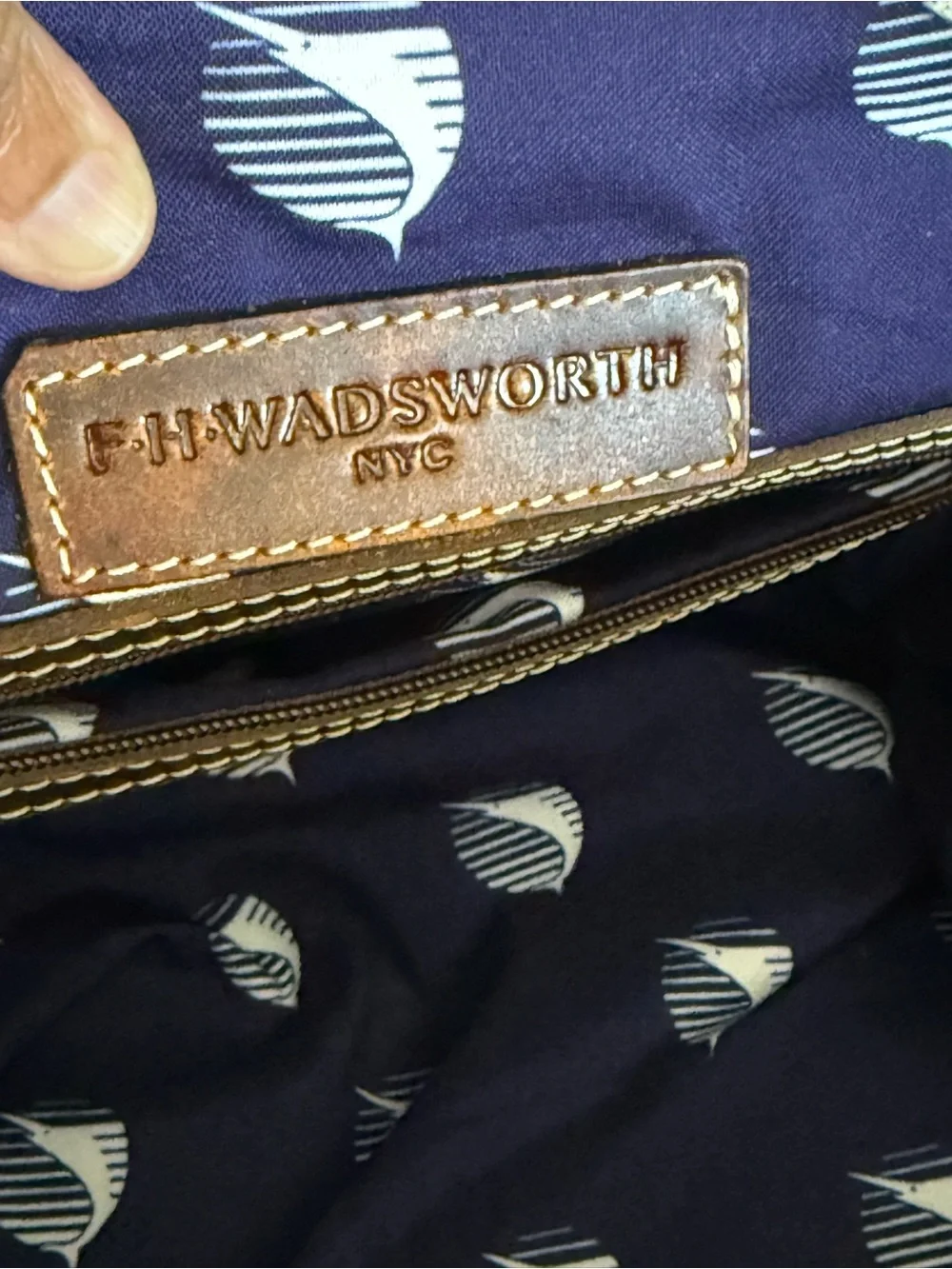F.H Wadsworth Nylon/leather Weekender Bag
